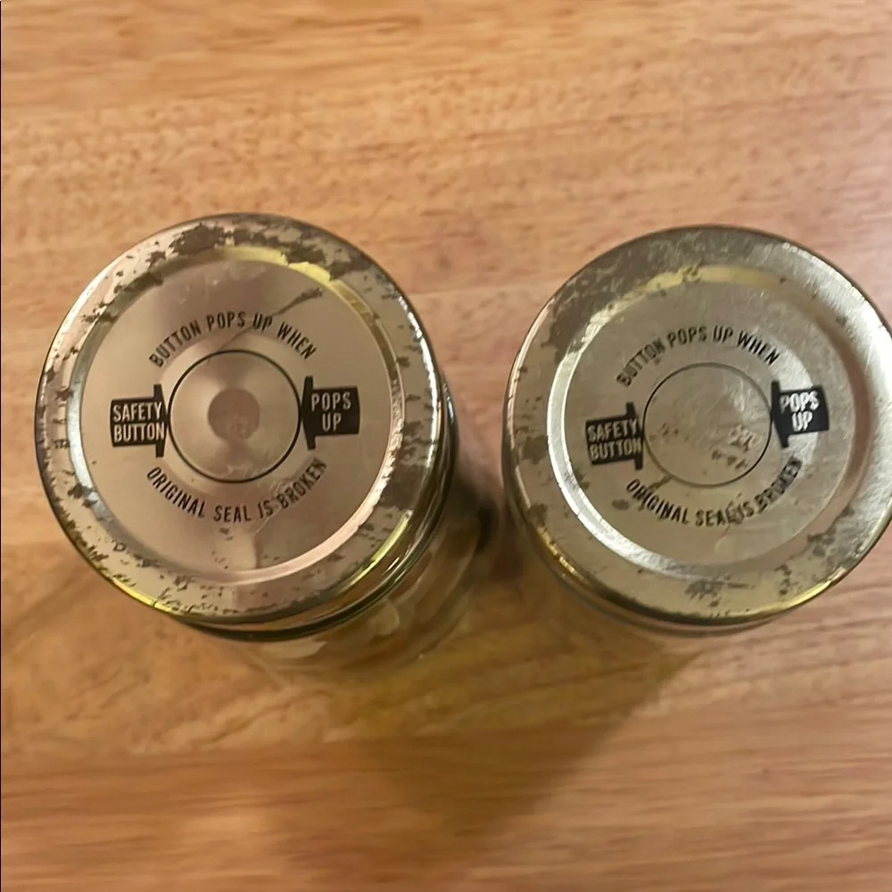 2 Glass Jars with vintage Assorted Buttons